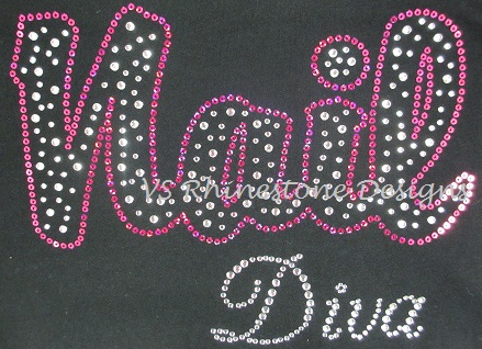 Nail Diva Rhinestone and Sequin Transfer Combo - Hot Pink